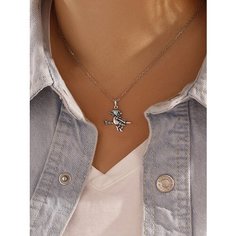 Подвеска Самородок, серебро, 925 проба, оксидирование