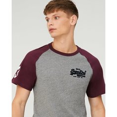 Футболка Superdry, размер 3XL, серый