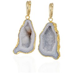 Серьги с подвесками 1/33 EDITION, агат, серый