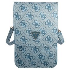 Сумка кросс-боди GUESS, фактура зернистая, голубой