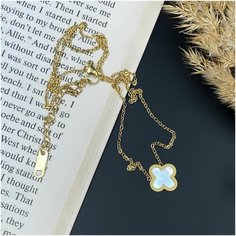 Колье, искусственный камень, длина 45 см, белый Stasy CA