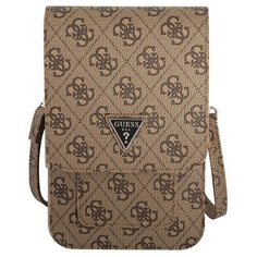 Сумка кросс-боди GUESS, фактура зернистая, коричневый