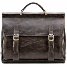 Портфель Кожинка, фактура гладкая, коричневый
