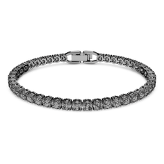 Теннисный браслет SWAROVSKI, кристаллы Swarovski, размер 16.5 см, серый