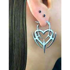 Серьги-трансформеры Starfallshop, славянский оберег, размер 39 мм, белый, серебряный