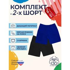 Шорты Детрик Весна-лето 2024, размер 104, синий, черный