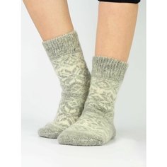 Носки А-ЛЕНка Новый год, размер 36/39, светло-серый