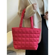 Сумка тоут Bertoldi, фактура стеганая, розовый