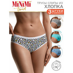 Трусы MiNiMi, комплект из 3 шт., размер XS, розовый, голубой