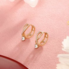 Серьги конго XUPING JEWELRY, белый