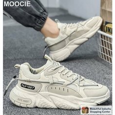 Кеды MOOCIE, размер CN39 (Длина стопы 24-24.5 см), бежевый