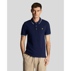 Поло Lyle & Scott Tipped Polo Shirt, размер S, синий, белый