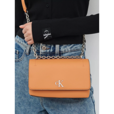 Сумка CALVIN KLEIN, фактура гладкая, orange