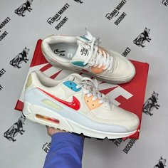 Кроссовки NIKE Air Max 90, размер 43 eu / 9,5 US / 27,5 см, бело-голубой