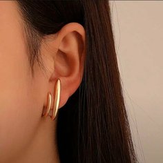 Серьги GALBERI, металл, искусственный камень, золотой