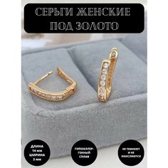 Серьги, золотистый Polly Jewelry