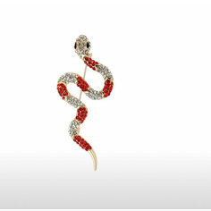 Брошь, 1 шт., красный Нет бренда