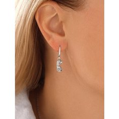 Серьги непарные Самородок, серебро, 925 проба, чернение, , серебристый