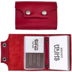Визитница Shiva leather, красный