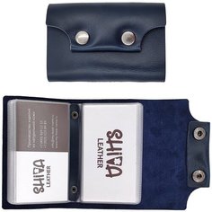 Визитница Shiva leather, темно-синий
