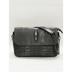 Сумка кросс-боди , фактура под рептилию, серый графит Bag Story