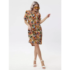 Платье Текстильный Край, размер 58, персиковый