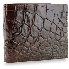 Кошелек Exotic Leather, фактура под рептилию, коричневый