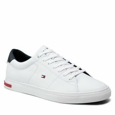 Кроссовки TOMMY HILFIGER ESSENTIAL LEATHER, размер 42, белый