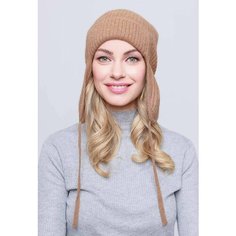 Шапка ушанка KHAN Cashmere для женщин, размер универсальный, коричневый