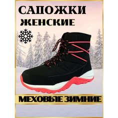 Ботинки, размер 40, черный, розовый Нет бренда