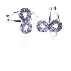 Серьги каффы XUPING JEWELRY, фианит, серебристый