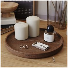 Подставка для украшений MUSKO, 25х2.5х25 см, , орех
