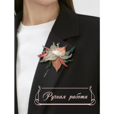 Брошь, розовый Ручная работа