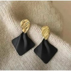 Серьги GALBERI, металл, искусственный камень, золотой