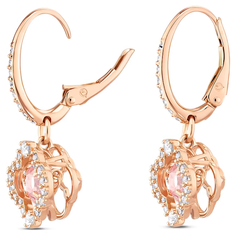 Серьги с подвесками SWAROVSKI, кристаллы Swarovski, размер 27 мм, золотистый