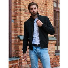Кожаная куртка DAVID MOORE, размер 4XL, black