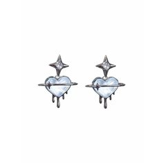 Серьги пусеты, серебряный, голубой be Self True Jewel