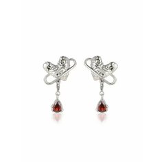 Серьги пусеты, серебряный, розовый, бордовый, красный be Self True Jewel