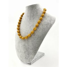 Бусы AMBER Land, длина 55 см, оливковый