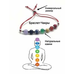 Браслет HRUSTALEK, содалит, сердолик, коралл, хризопраз, яшма, лазурит, аметист, радужный