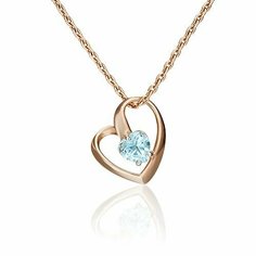 Подвеска PLATINA, красное золото, 585 проба, топаз, красный