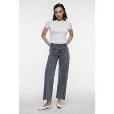 Джинсы широкие Befree Basic, размер L/170, серый деним