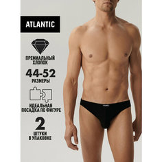 Трусы Atlantic, комплект из 2 шт., размер S, черный
