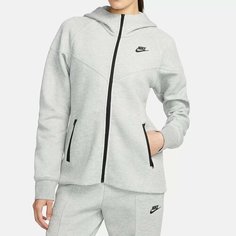 Толстовка NIKE Tech Fleece Windrunner, размер 48-50, , серый