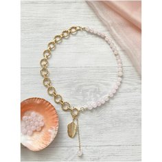 Колье Miss M, кварц, длина 46 см, золотой