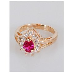 Кольцо Lotus Jewelry, корунд, размер 19, красный