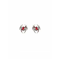 Серьги, фианит, серебристый/красный be Self True Jewel
