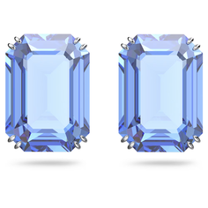 Серьги SWAROVSKI, кристаллы Swarovski, серебристый/голубой