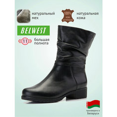 Полусапоги Belwest натуральная кожа, полнота 10 (RU)/ на широкую стопу, размер 37, черный