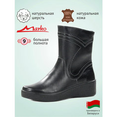 Полусапоги Marko натуральная кожа, полнота 9 (RU)/ на широкую стопу, размер 41, черный